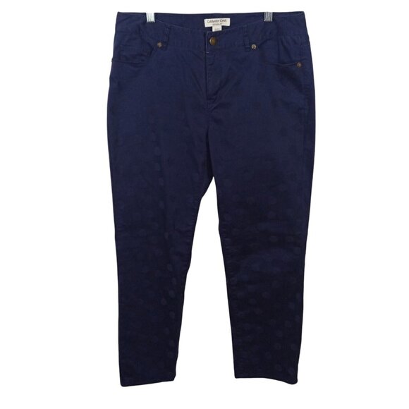Coldwater Creek Womens Pants Size 8 Straight Leg Natural Fit Cotton Blue - Picture 1 of 8